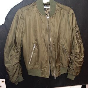 Top shop green bomber jacket size 4